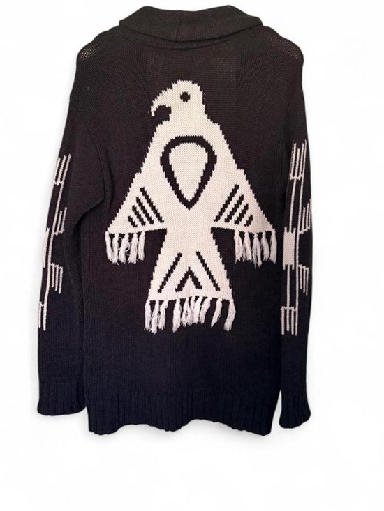 Idyllwind Sweaters - Idyllwind By Miranda Lambert Black & White Southwestern Thunderbird Cardigan S